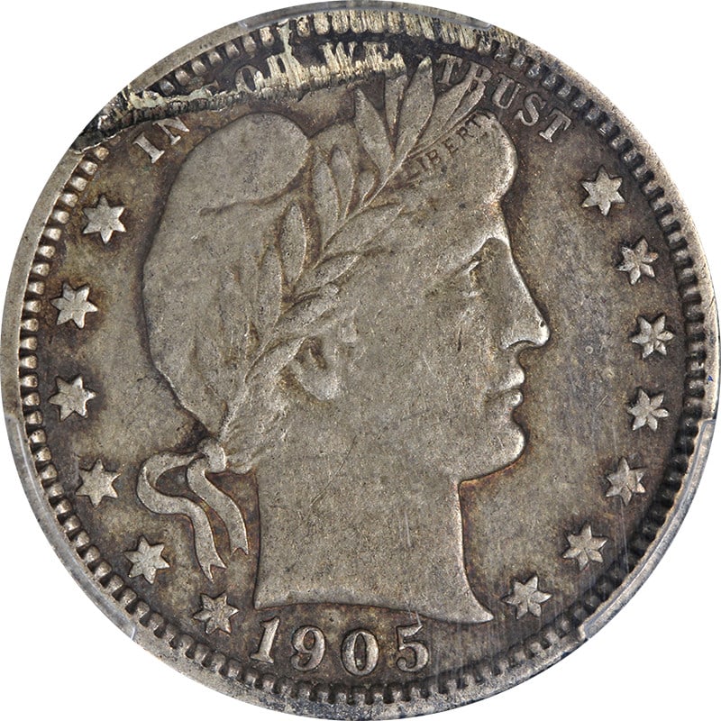 1905-O Barber Quarter PCGS XF Details Silver Coin (1 of 4)