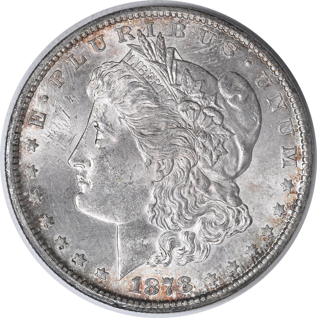 1878-CC Morgan Silver Dollar BU Uncertified Silver Coin: 1878-CC Morgan Silver Dollar BU Uncertified Silver Coin This 1878-CC Morgan Silver Dollar is a stunning piece for collectors, featuring an uncirculated grade of Brilliant Uncirculated (BU). Struck in