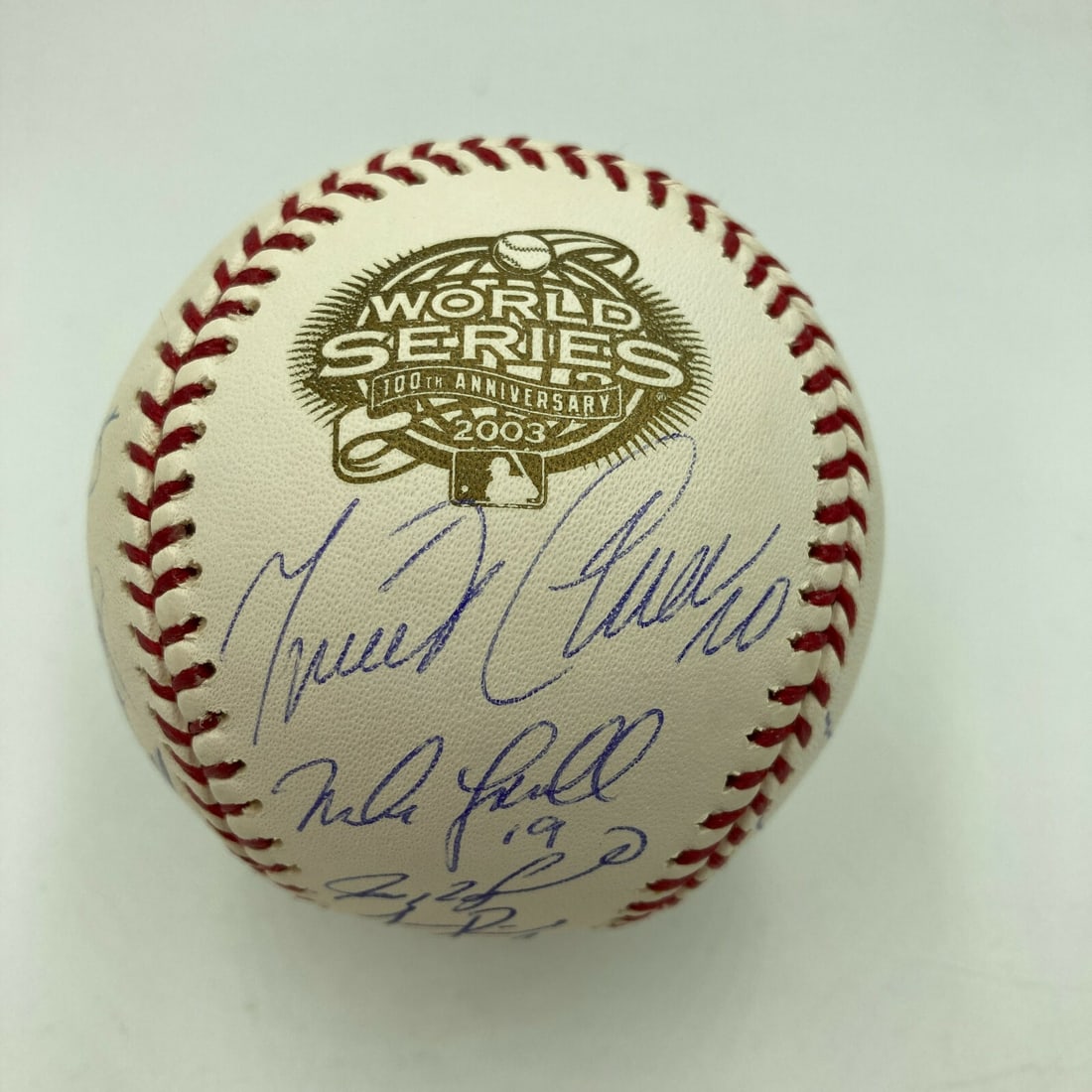 2003 Florida Marlins Team Signed Baseball Miguel Cabrera JSA COA (1 of 9)