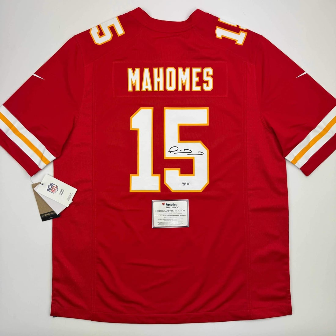 Patrick Mahomes Autographed Chiefs Red Nike Jersey Fanatics Certified (1 of 4)