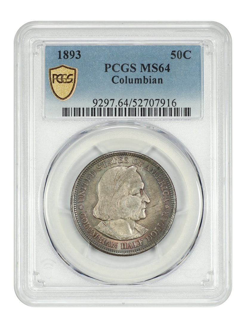 1893 50C Columbian PCGS MS64 Classic Silver Commemorative Coin (1 of 4)