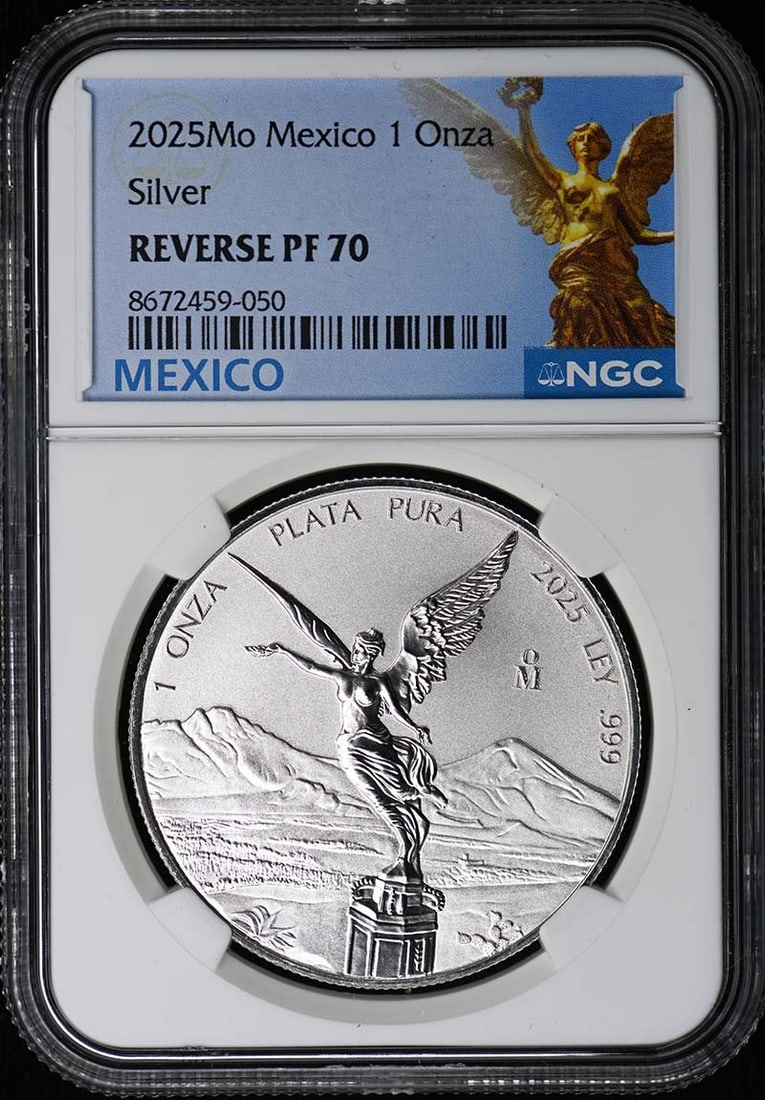 NGC PR70 2025 Mexico Onza Silver Libertad Reverse Proof Limited to 1900 (1 of 4)