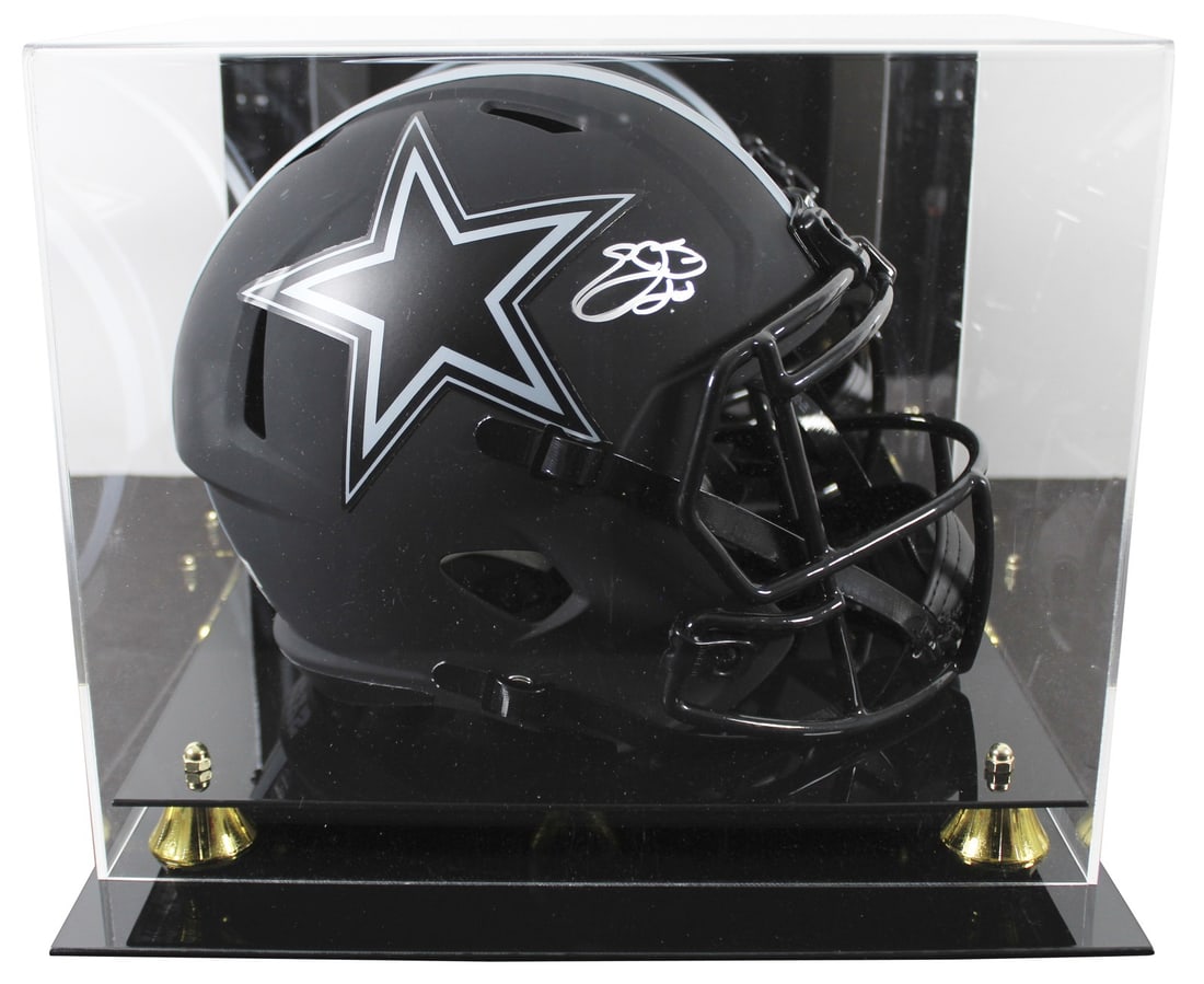 Emmitt Smith Signed Dallas Cowboys Eclipse Full Size Helmet with Beckett Authentication: Emmitt Smith Signed Dallas Cowboys Eclipse Full Size Helmet with Beckett Authentication This authentic autographed full-size speed replica helmet features the iconic design of the Dallas Cowboys and h