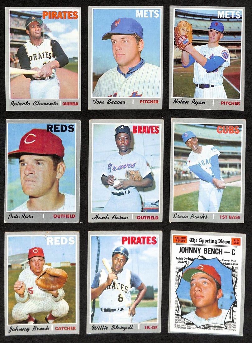 1970 Topps Complete Baseball Card Set 720 Seaver Munson Clemente Ryan (1 of 12)