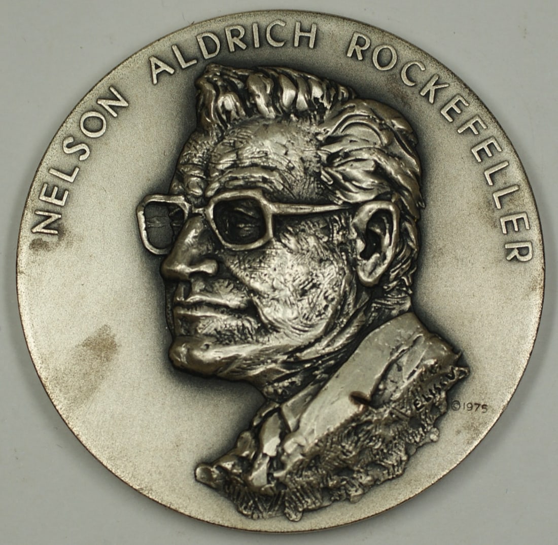 5 ozt .999 Silver Nelson Rockefeller Vice President Large Commemorative Medal (1 of 3)