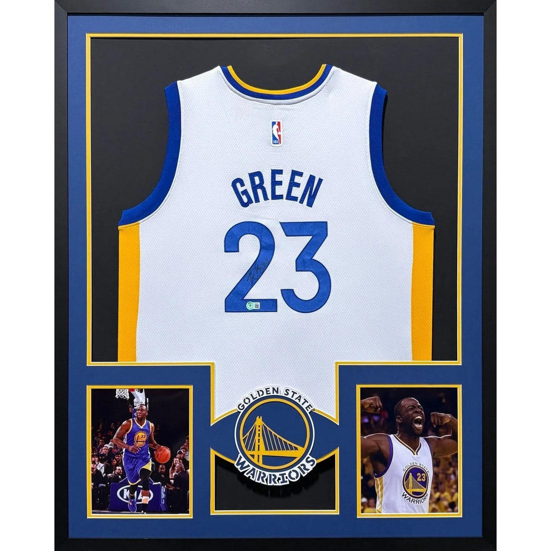 Draymond Green Signed Framed Jersey Warriors Beckett Authenticated 42x34: Draymond Green Signed Framed Jersey Warriors Beckett Authenticated 42x34 Showcase your love for the Golden State Warriors with this autographed Draymond Green framed jersey. This authentic jersey is c