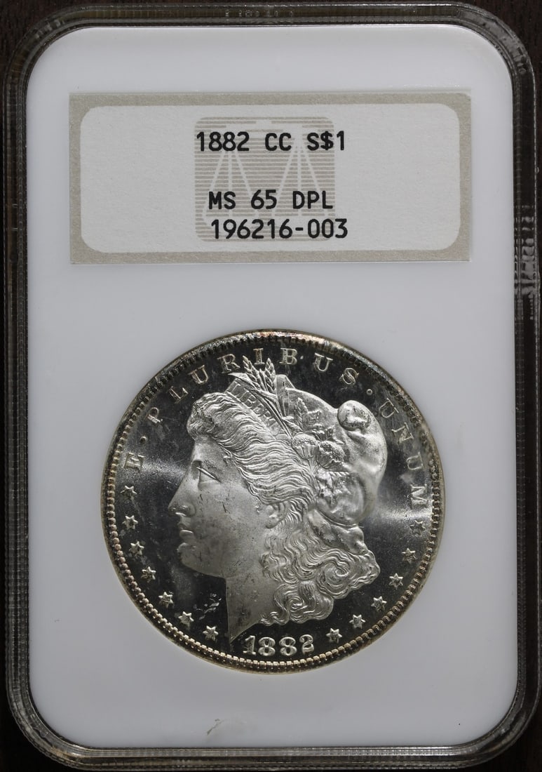 1882-CC Morgan Silver Dollar MS65 DMPL NGC Old Holder (1 of 4)