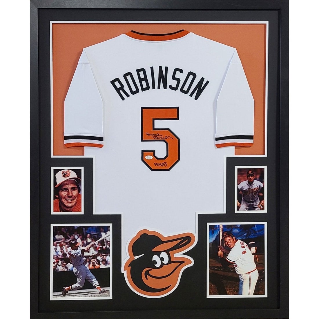 Brooks Robinson Autographed Framed Jersey JSA Baltimore Orioles (1 of 3)