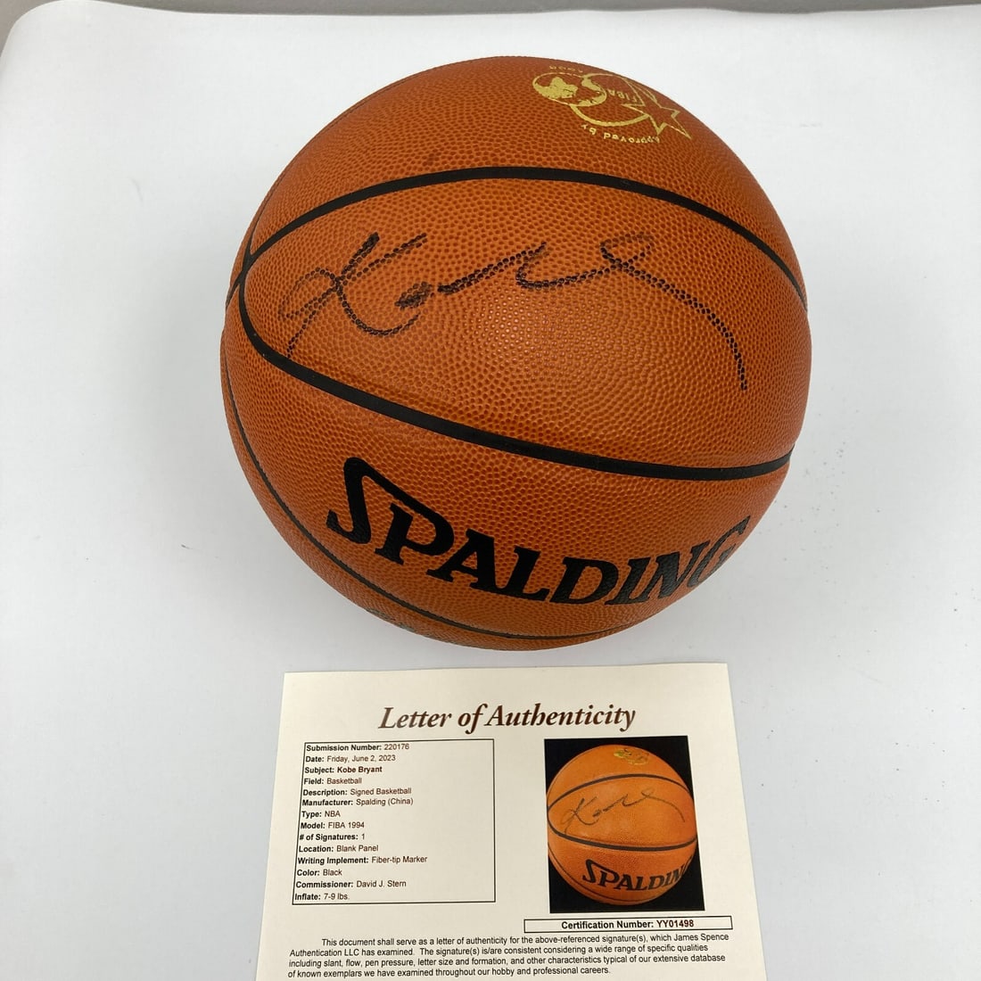 Kobe Bryant Signed 1997 USA Basketball with JSA COA: Kobe Bryant Signed 1997 USA Basketball with JSA COA This is an official FIBA basketball signed by Kobe Bryant, commemorating the 1997 Olympics where he represented Team USA. The ball features a clear