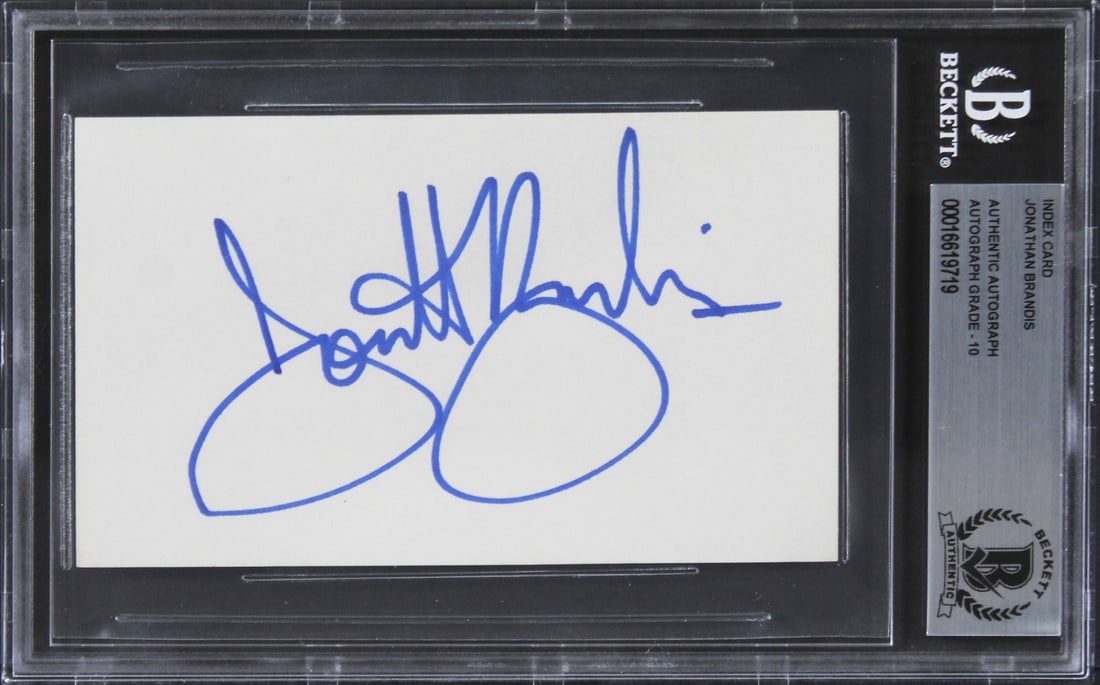 Jonathan Brandis Ladybugs Signed 3x5 Index Card Gem Mint 10 Beckett Authenticated: Jonathan Brandis Ladybugs Signed 3x5 Index Card Gem Mint 10 Beckett Authenticated This is a 3x5 index card personally signed by Jonathan Brandis, known for his role in the film "Ladybugs". The autogra