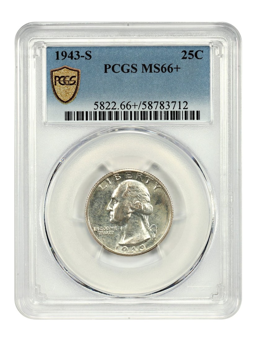 1943-S Washington Quarter PCGS MS66+ Uncirculated Coin (1 of 4)