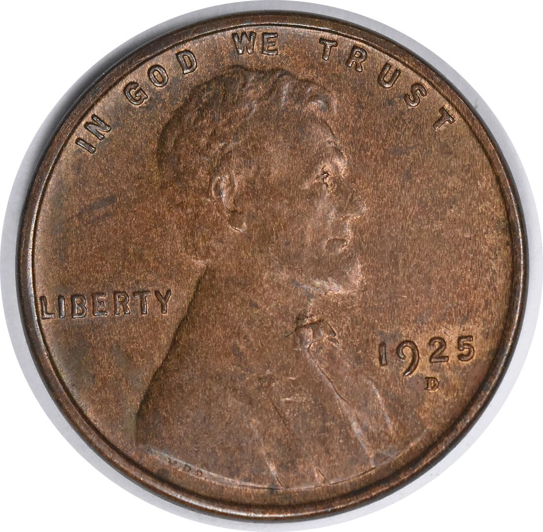 1925-D Lincoln Wheat Cent Choice BU Uncertified Copper Coin (1 of 2)