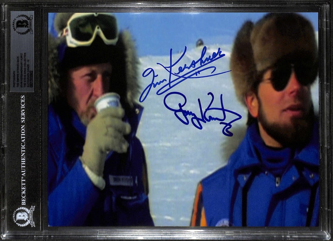 Star Wars ESB HOTH Signed 8x10 Photo by Kershner & Kurtz Certified Beckett: Star Wars ESB HOTH Signed 8x10 Photo by Kershner & Kurtz Certified Beckett This remarkable autographed 8x10 photograph captures a rare moment featuring director Irvin Kershner and producer Gary Kurtz,