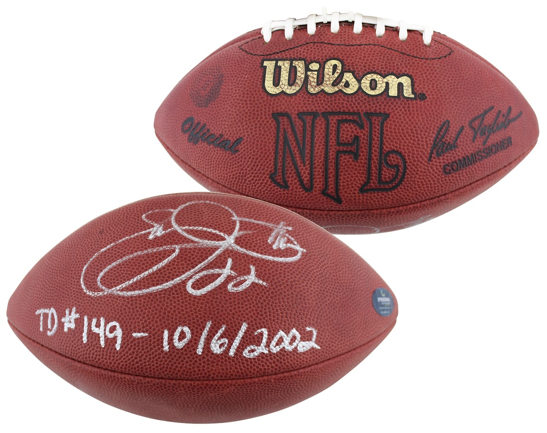 Emmitt Smith Signed Game Used NFL Football TD #149 Beckett COA (1 of 7)
