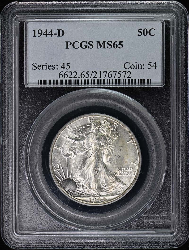 1944-D Walking Liberty Half Dollar PCGS MS65 Uncirculated Coin (1 of 2)