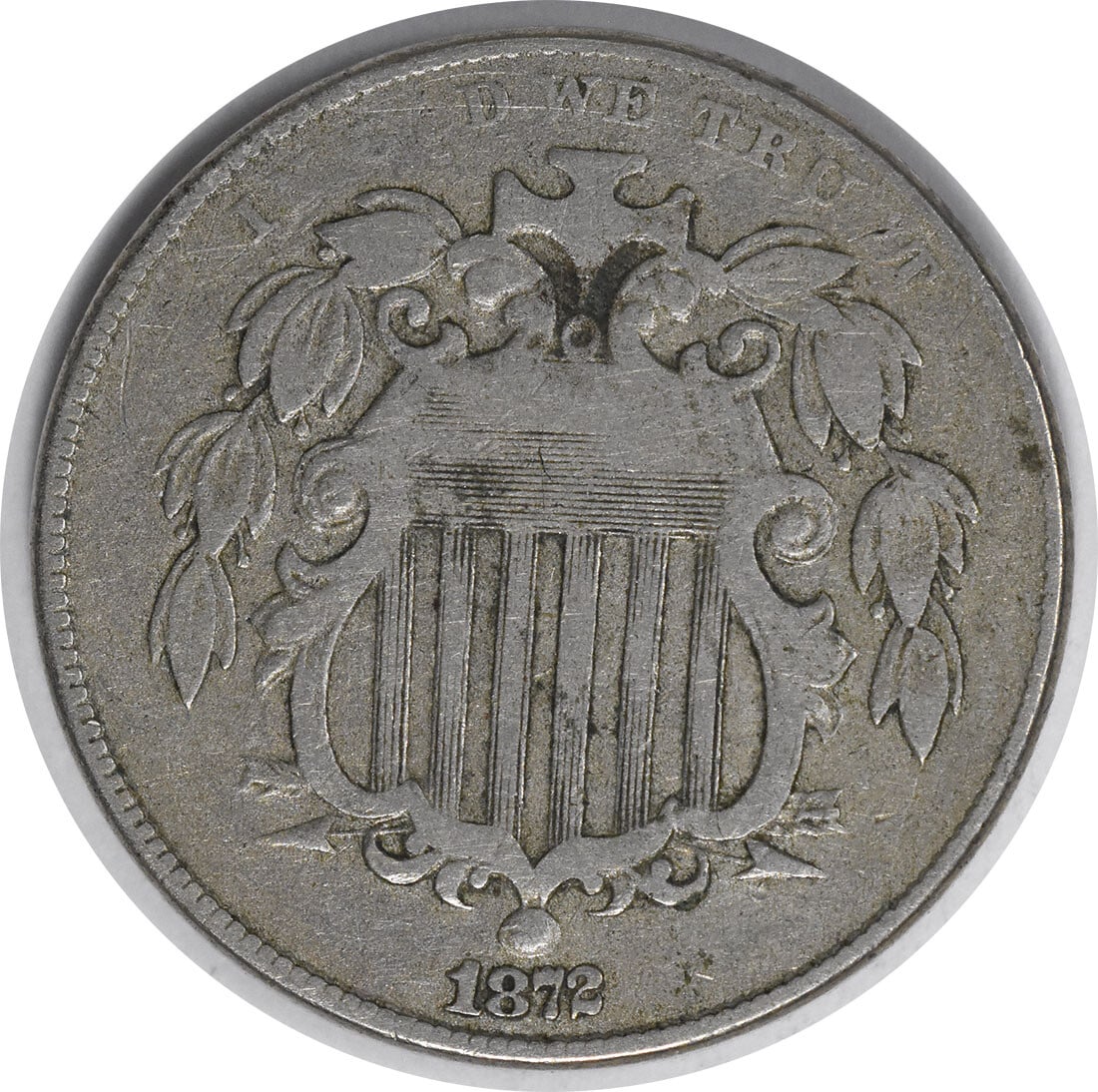 1872 Shield Nickel DDO 2-O-III Uncertified by Longacre (1 of 2)