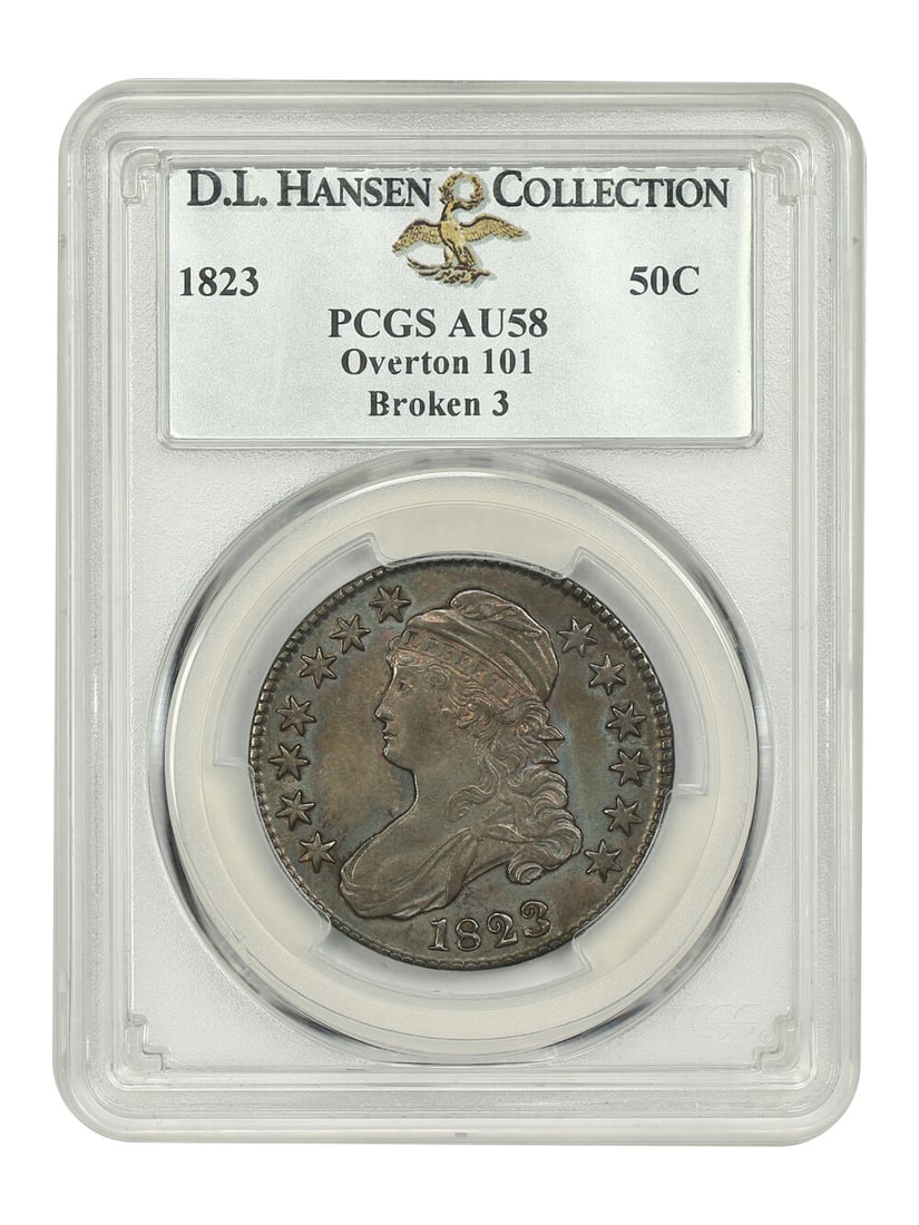 1823 Capped Bust Half Dollar PCGS AU58 O-101 D.L. Hansen (1 of 4)