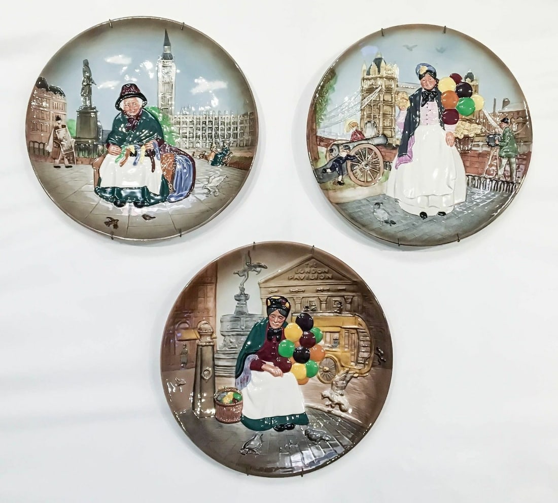 Royal Doulton Ceramic Bowl Set D6663 D6666 D6649 London Scenes (1 of 10)