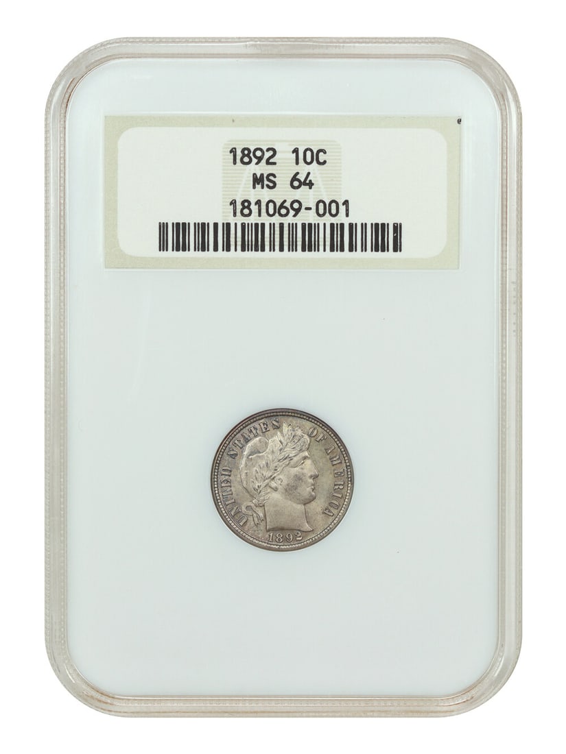 1892 NGC MS64 Barber Dime 10C Uncirculated Philadelphia (1 of 4)