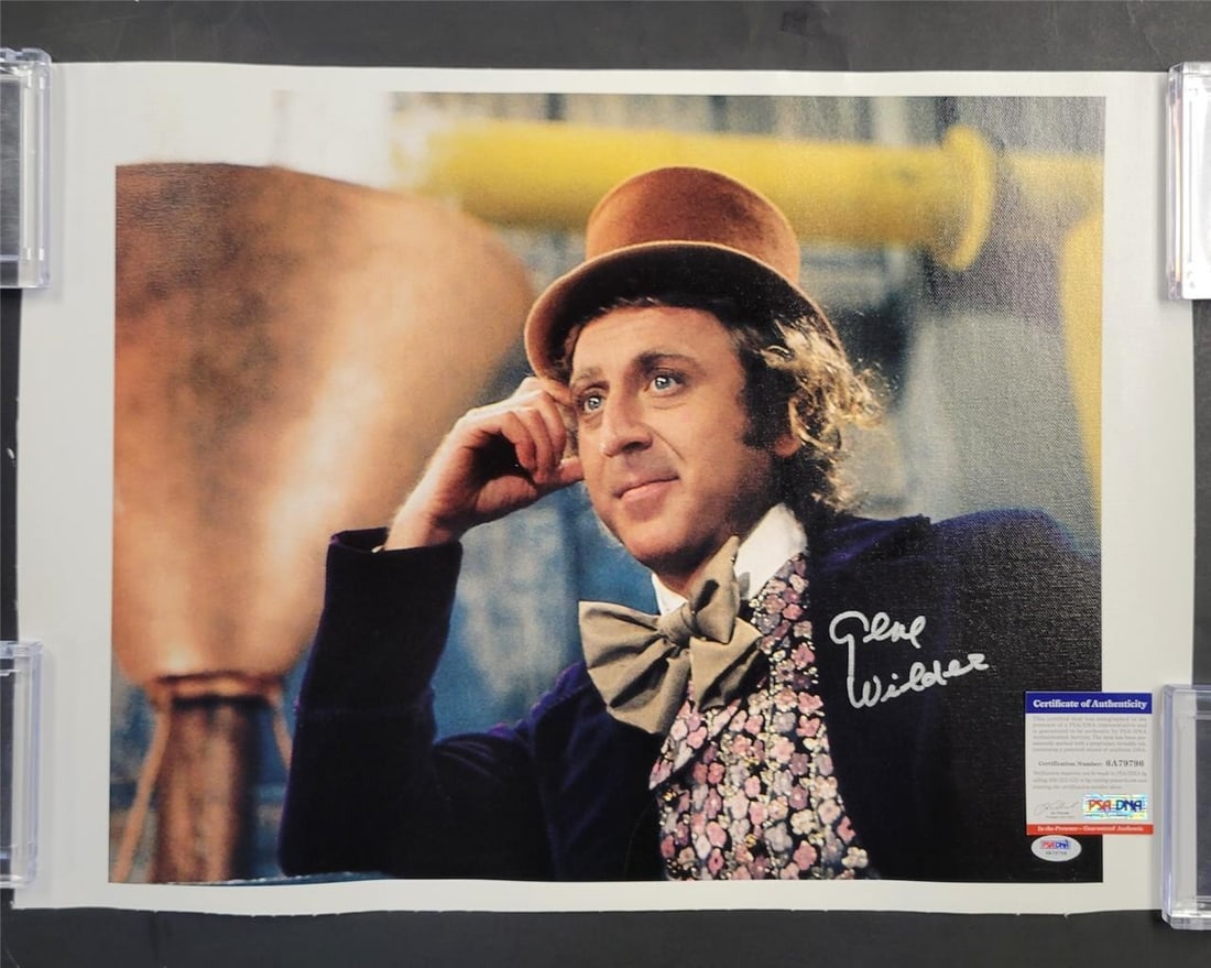 Gene Wilder Autographed 16x20 Willy Wonka Canvas Photo PSA/DNA (1 of 3)
