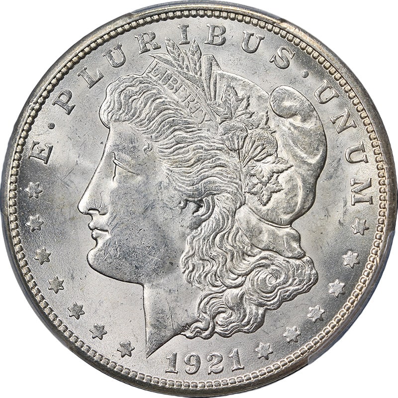 PCGS MS63 1921-S Morgan Dollar Uncirculated Silver Coin: PCGS MS63 1921-S Morgan Dollar Uncirculated Silver Coin This original 1921-S Morgan Silver Dollar is graded PCGS MS63, featuring superb eye appeal with fantastic luster and a strong strike. The coin d