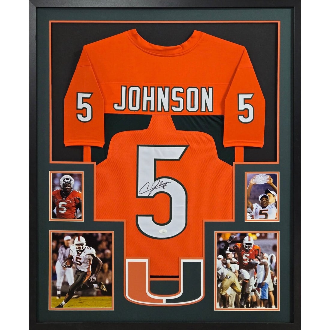 Andre Johnson Signed Jersey Framed Beckett Authenticated Miami 42x34 (1 of 3)