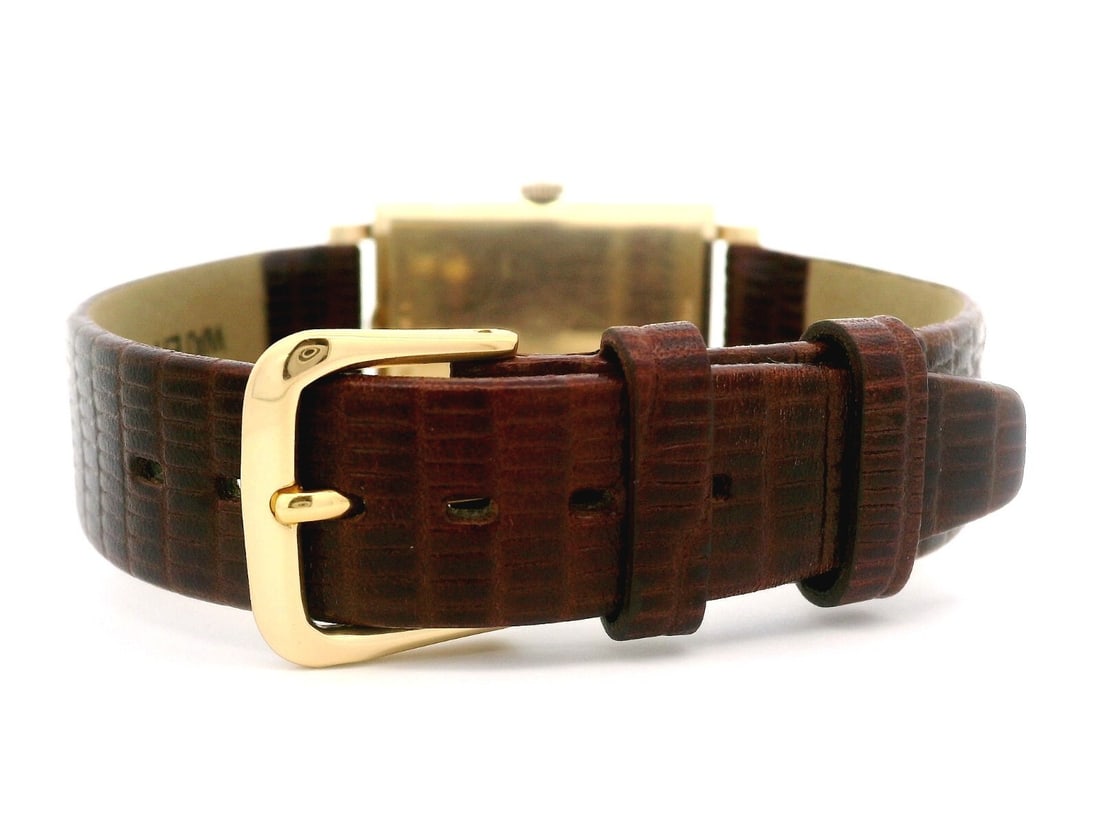 Vintage Universal Geneve 14k Gold 22mm Rectangular Mechanical Watch Cal 820 - 6