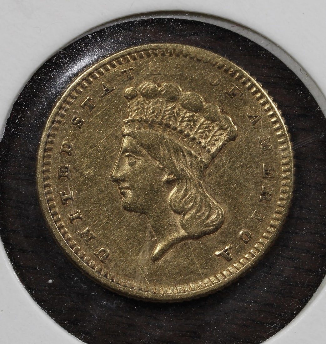 1861 Gold One Dollar Coin G$1 from Philadelphia (1 of 2)
