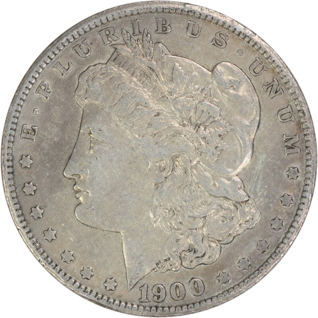 San Francisco Mint 1900 Morgan Dollar EF Grade Uncertified 90 Percent Silver: San Francisco Mint 1900 Morgan Dollar EF Grade Uncertified 90 Percent Silver This 1900-S Morgan Silver Dollar features a composition of 90% silver and 10% copper. Struck at the San Francisco Mint, the