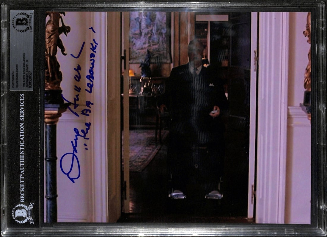 8x10 Photograph Signed by David Huddleston The Big Lebowski Beckett Graded 10: 8x10 Photograph Signed by David Huddleston The Big Lebowski Beckett Graded 10 This is an original 8x10 photograph signed by actor David Huddleston from the movie The Big Lebowski. The autograph, inscr