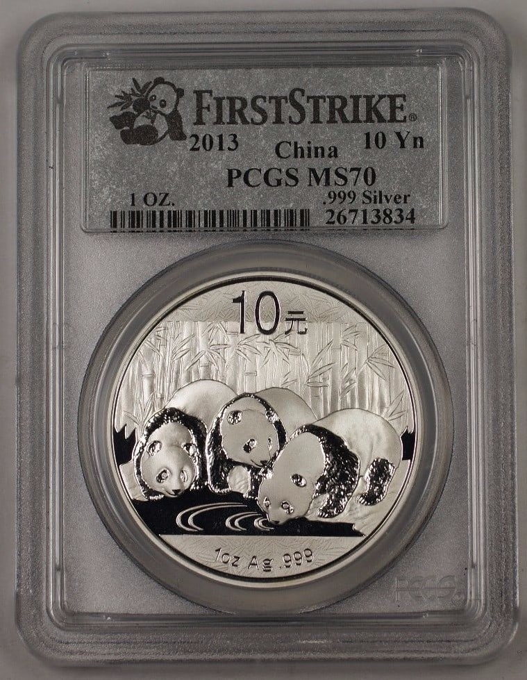 2013 China 10 Yuan Silver Coin 1 Ozt PCGS MS-70 First Strike (1 of 2)