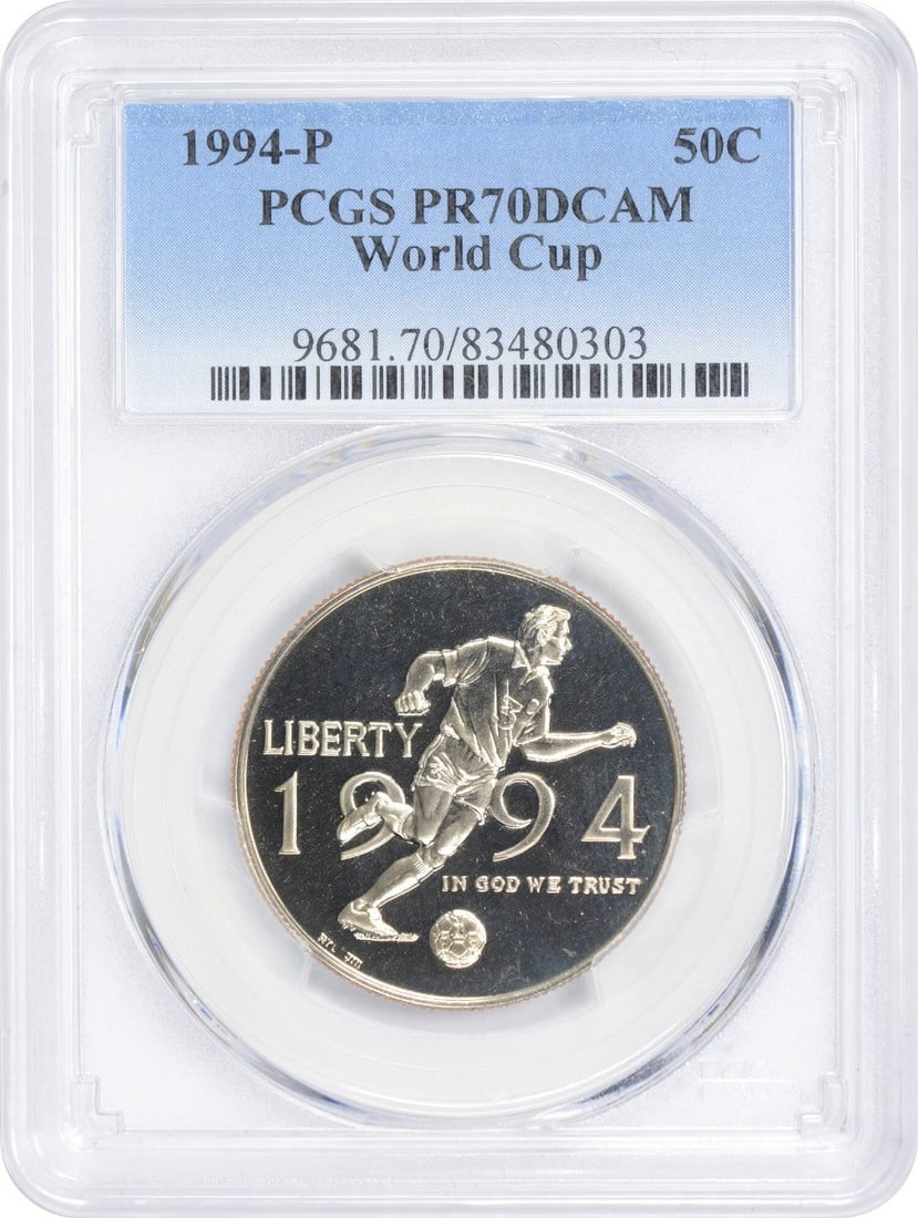1994 Proof PR70 PCGS Half Dollar World Cup Commemorative Coin (1 of 2)