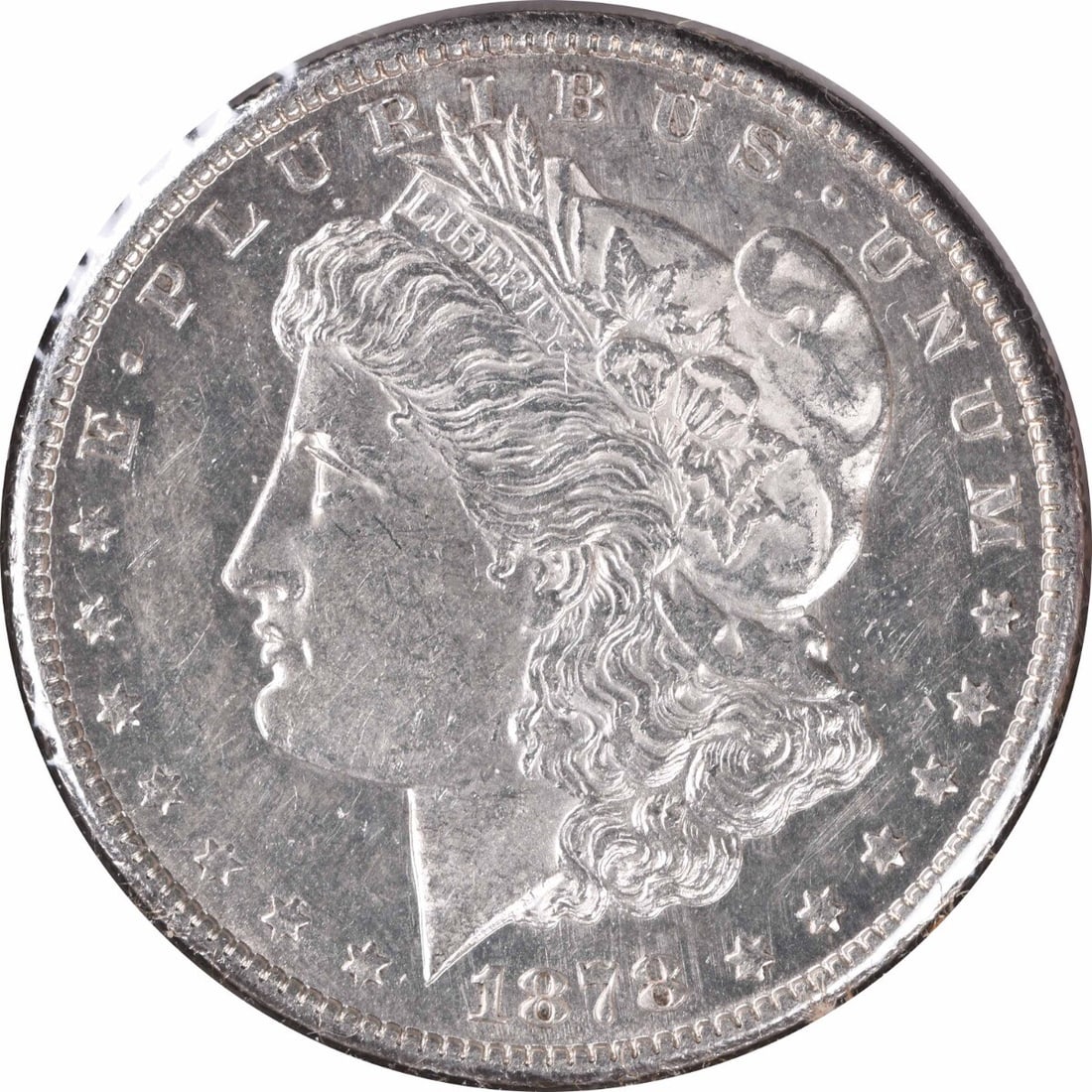 1878-S VAM 49 Morgan Silver Dollar AU Uncertified: 1878-S VAM 49 Morgan Silver Dollar AU Uncertified This 1878-S VAM 49 Morgan Silver Dollar is a captivating piece of history, showcasing exquisite craftsmanship from the late 19th century. The coin is