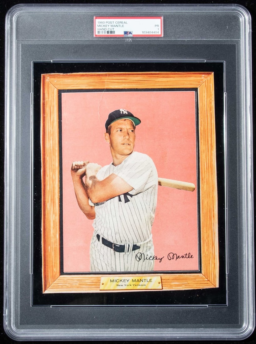 Mickey Mantle 1960 Post Cereal Cut Autograph PSA/DNA Yankees (1 of 2)