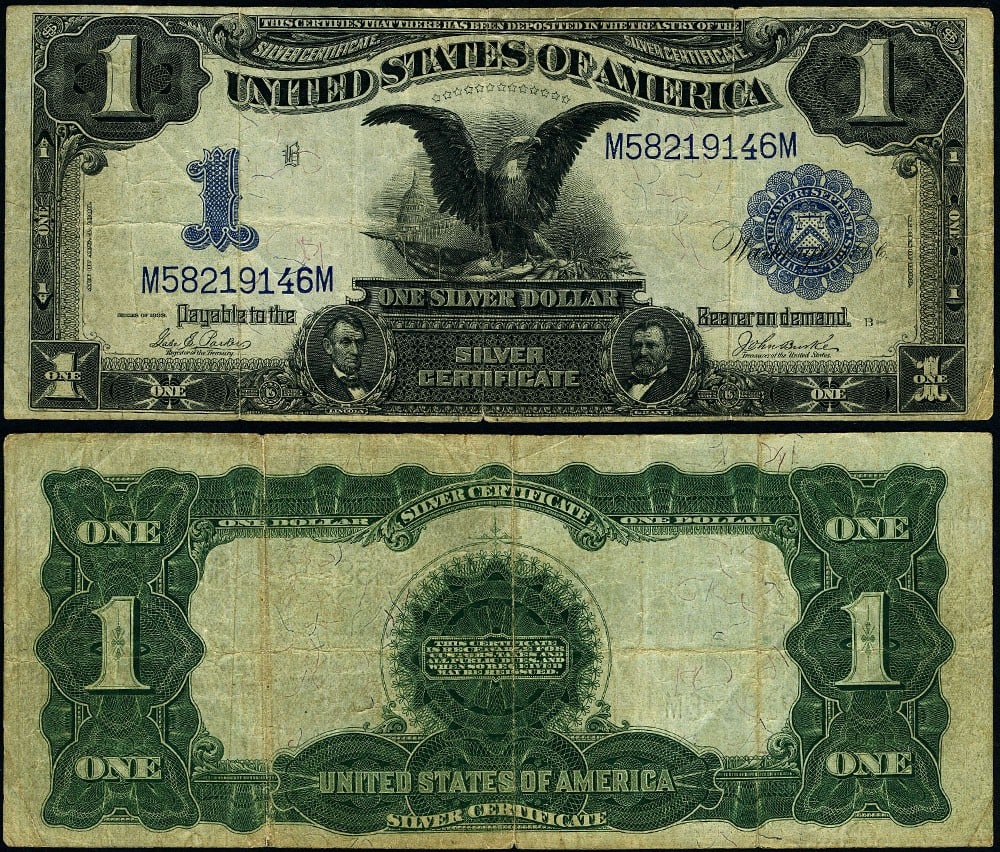 1899 $1 FR. 232 Silver Certificate Circulated VF (1 of 3)