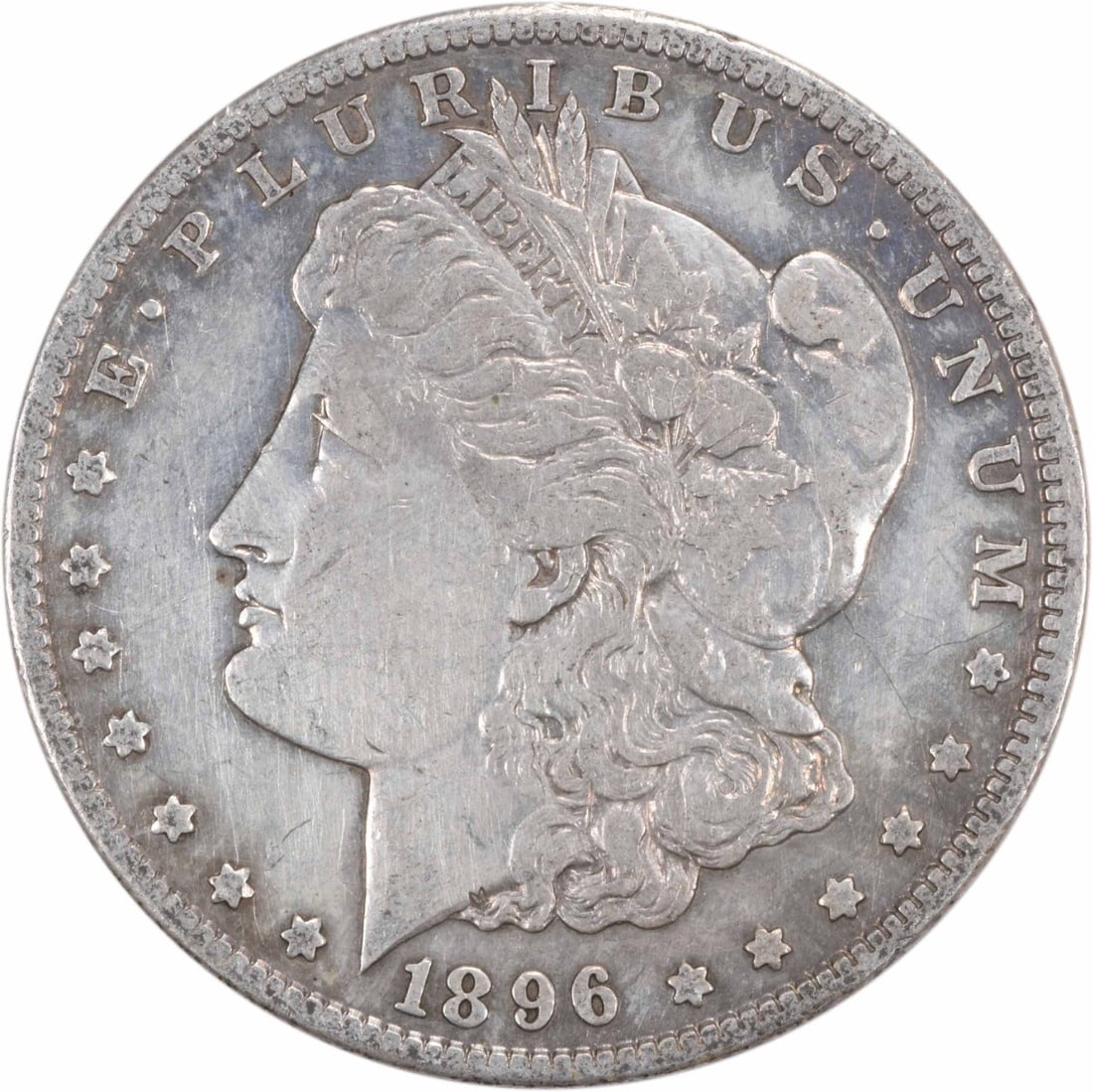 1896-S Morgan Silver Dollar VF Uncertified San Francisco Mint Coin: 1896-S Morgan Silver Dollar VF Uncertified San Francisco Mint Coin This 1896-S Morgan Silver Dollar is a classic piece of American numismatic history, featuring a beautiful design by George T. Morgan.