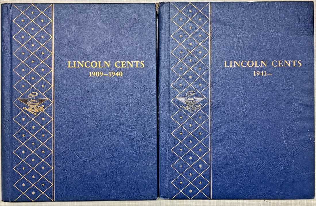 Lincoln Wheat Cent Near-Complete 1909-1970 Collection in Whitman Deluxe Album (1 of 13)