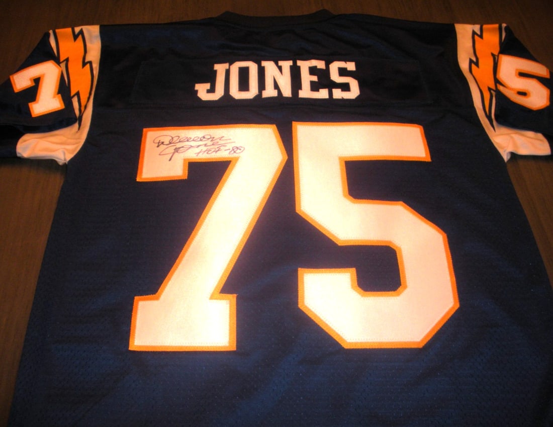 Deacon Jones Signed San Diego Chargers Jersey with COA (1 of 2)