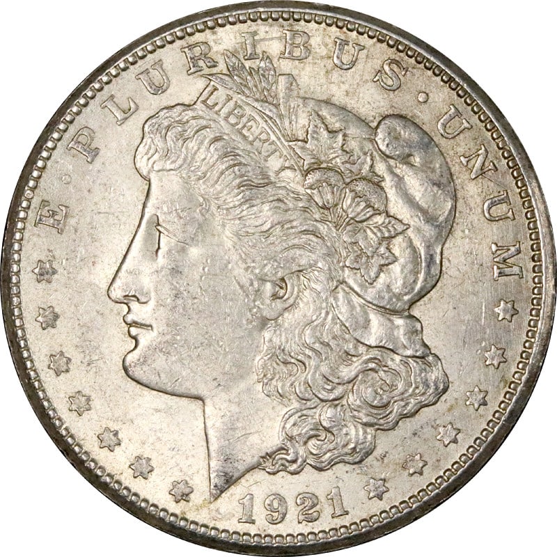 1921-S Morgan Silver Dollar VAM 1B4 Thornhead Silver Coin: 1921-S Morgan Silver Dollar VAM 1B4 Thornhead Silver Coin This 1921-S Morgan Silver Dollar features the VAM1B4 Thornhead variety and is in Choice AU/BU condition. It is composed of 90% silver, marking