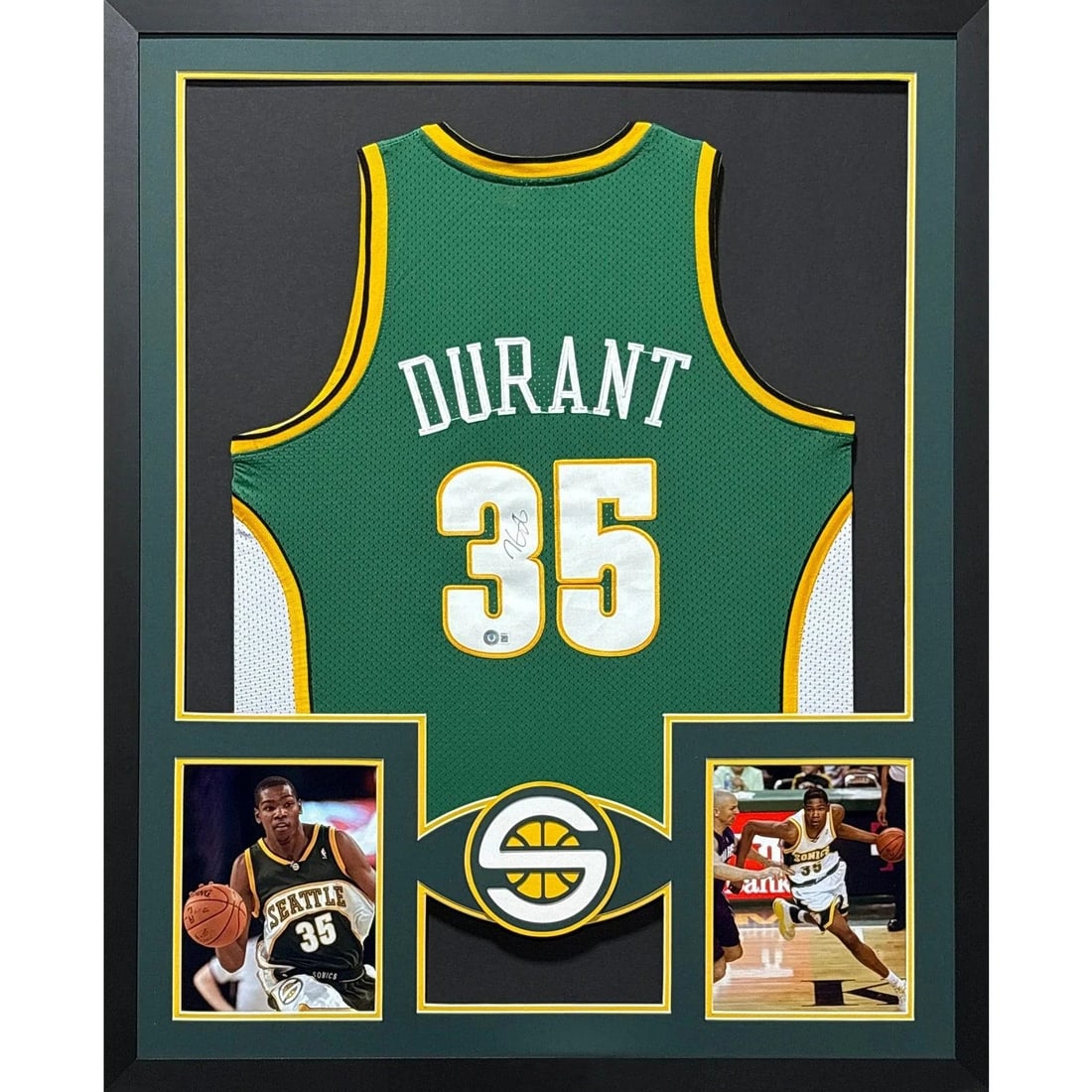 Kevin Durant Signed Framed Seattle Supersonics Jersey Beckett Authenticated: Kevin Durant Signed Framed Seattle Supersonics Jersey Beckett Authenticated This autographed Kevin Durant framed jersey is a stunning collectible for any basketball fan. Featuring the Seattle Superson