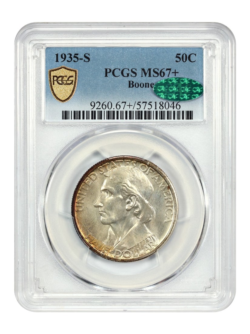 Boone 1935-S Half Dollar PCGS CAC MS67 Plus Silver Commemorative Coin (1 of 4)