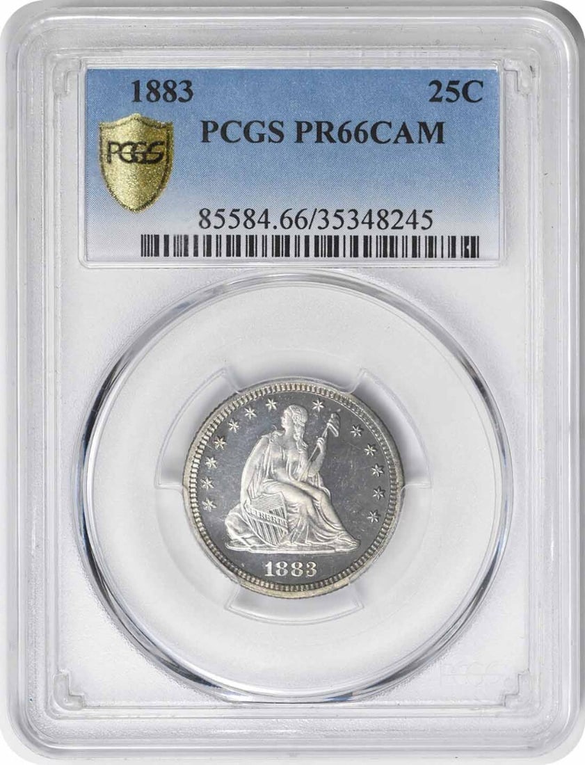 1883 Proof Liberty Seated Silver Quarter PR66CAM PCGS 90% Silver (1 of 4)