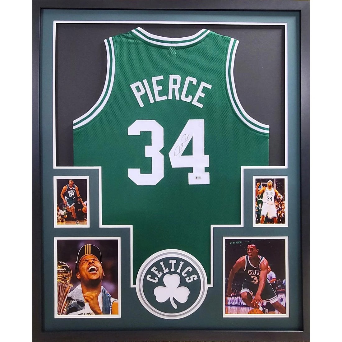 Paul Pierce Signed Framed Jersey Boston Celtics Beckett Authenticated 42x34 (1 of 3)