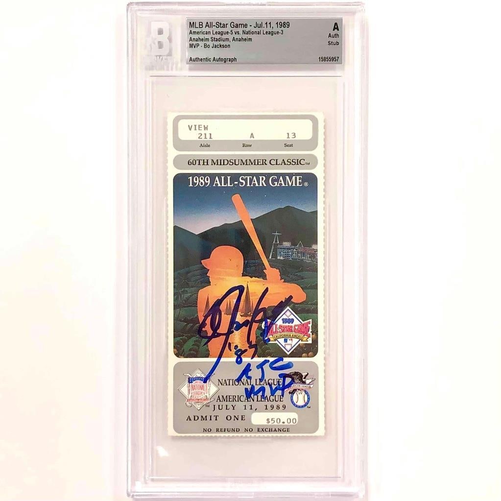 Bo Jackson Signed 1989 MLB All-Star Game Ticket BGS BAS Certified (1 of 4)