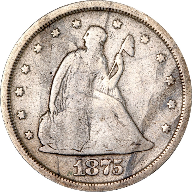 1875-S Silver Twenty Cent Piece Historical Coin (1 of 2)