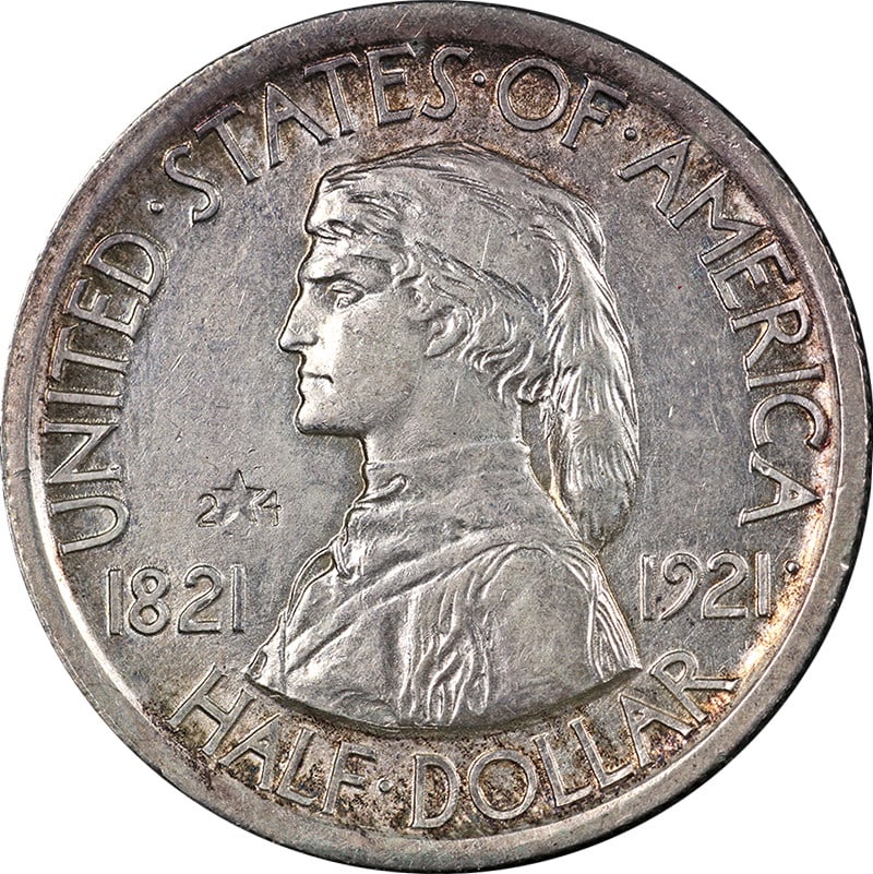 1921 Missouri Commemorative Half Dollar Uncirculated Silver Coin (1 of 2)