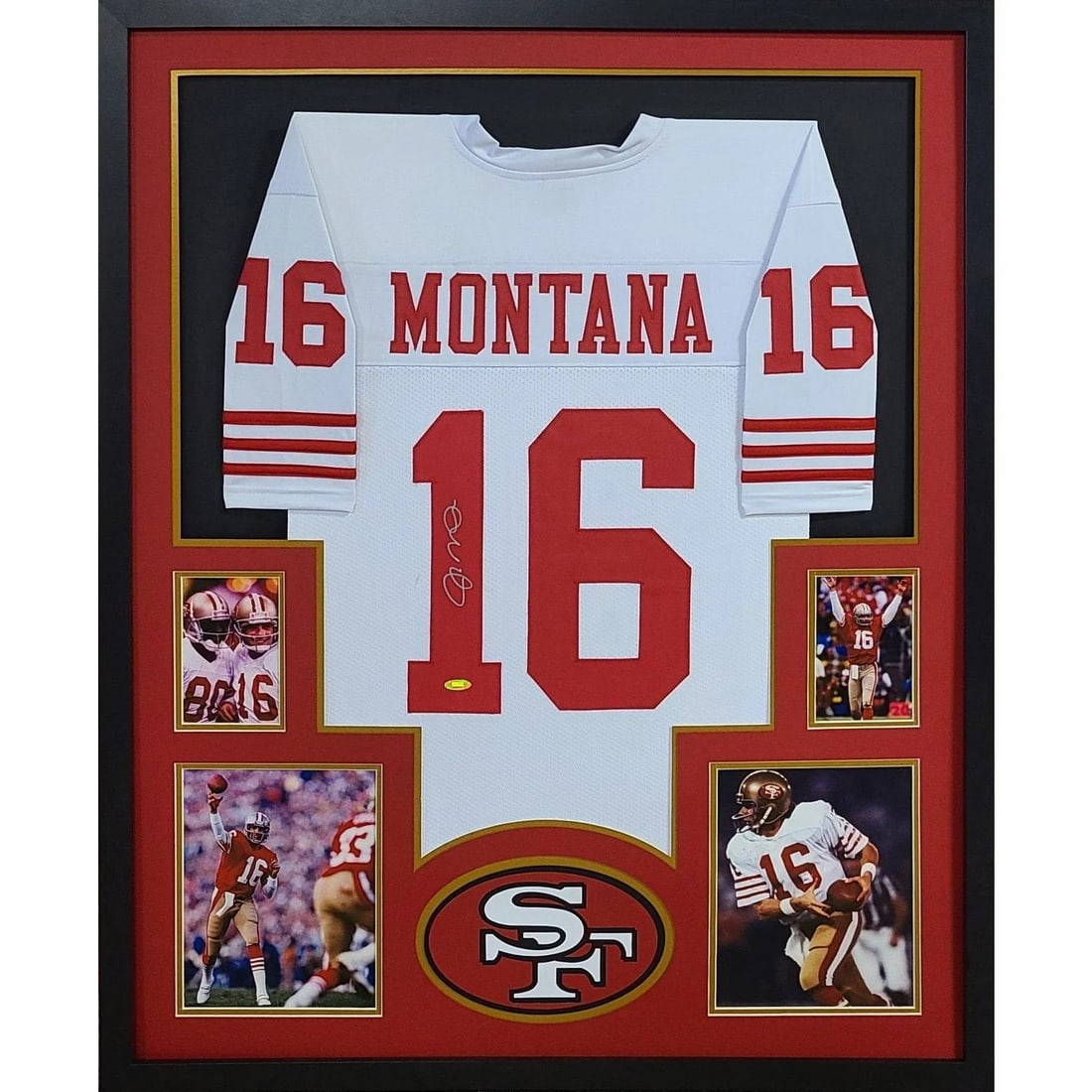 Joe Montana Signed Framed Jersey San Francisco 49ers Tristar Authenticated: Joe Montana Signed Framed Jersey San Francisco 49ers Tristar Authenticated This stunning autographed Joe Montana framed jersey celebrates the legendary quarterback of the San Francisco 49ers. Authenti