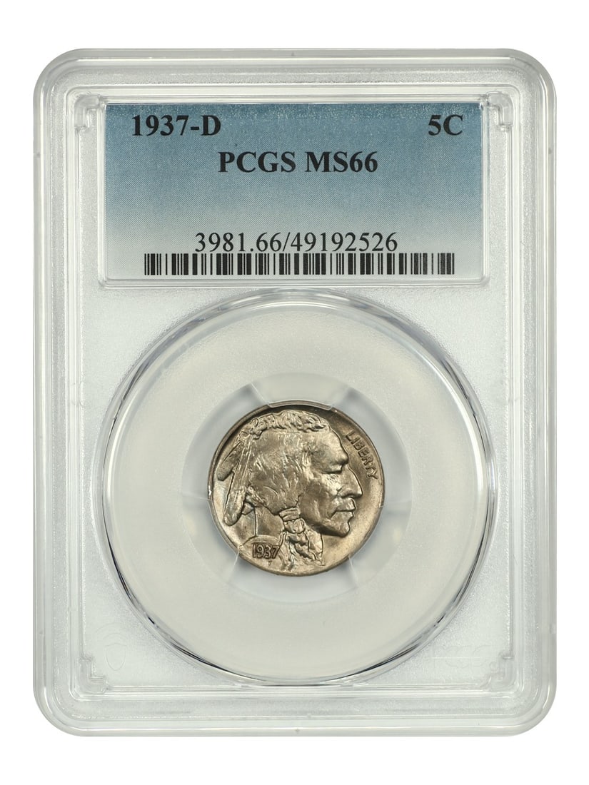 1937-D Buffalo Nickel PCGS MS66 Uncirculated Coin (1 of 2)