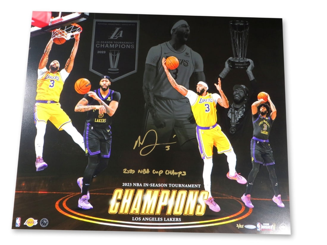 Anthony Davis Autographed 20X24 Photo 2023 NBA Cup Champs Limited Edition 3/25 (1 of 4)