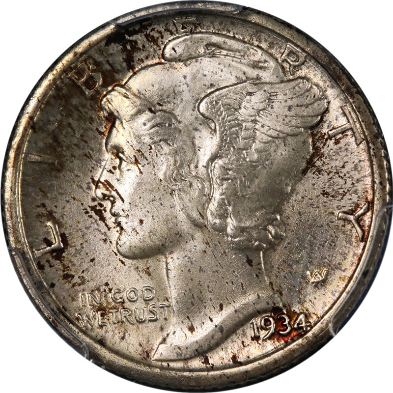 1934-P Mercury Dime PCGS MS66+ FB Silver Strong Strike (1 of 4)